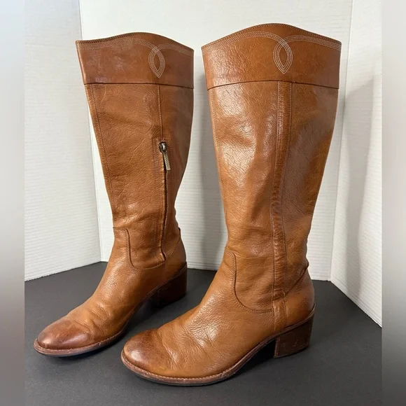 DONALD J PLINER Rustic Brown WILLI Leather Western Riding Boots 9 M - Picture 4 of 11